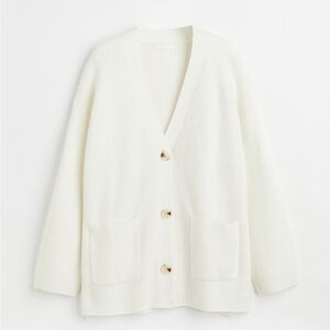 Oversized White Cardigan